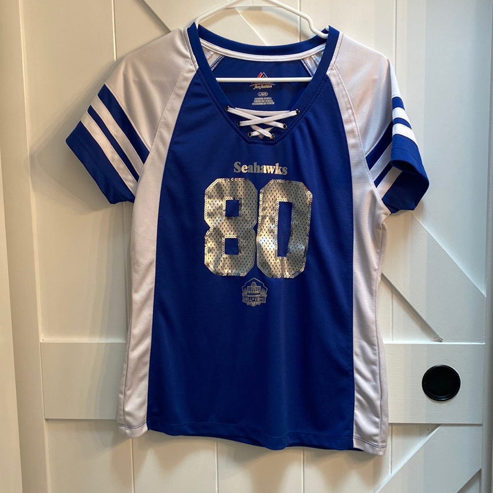 Seattle Seahawks Largent Short Sleeved Jersey. Size L